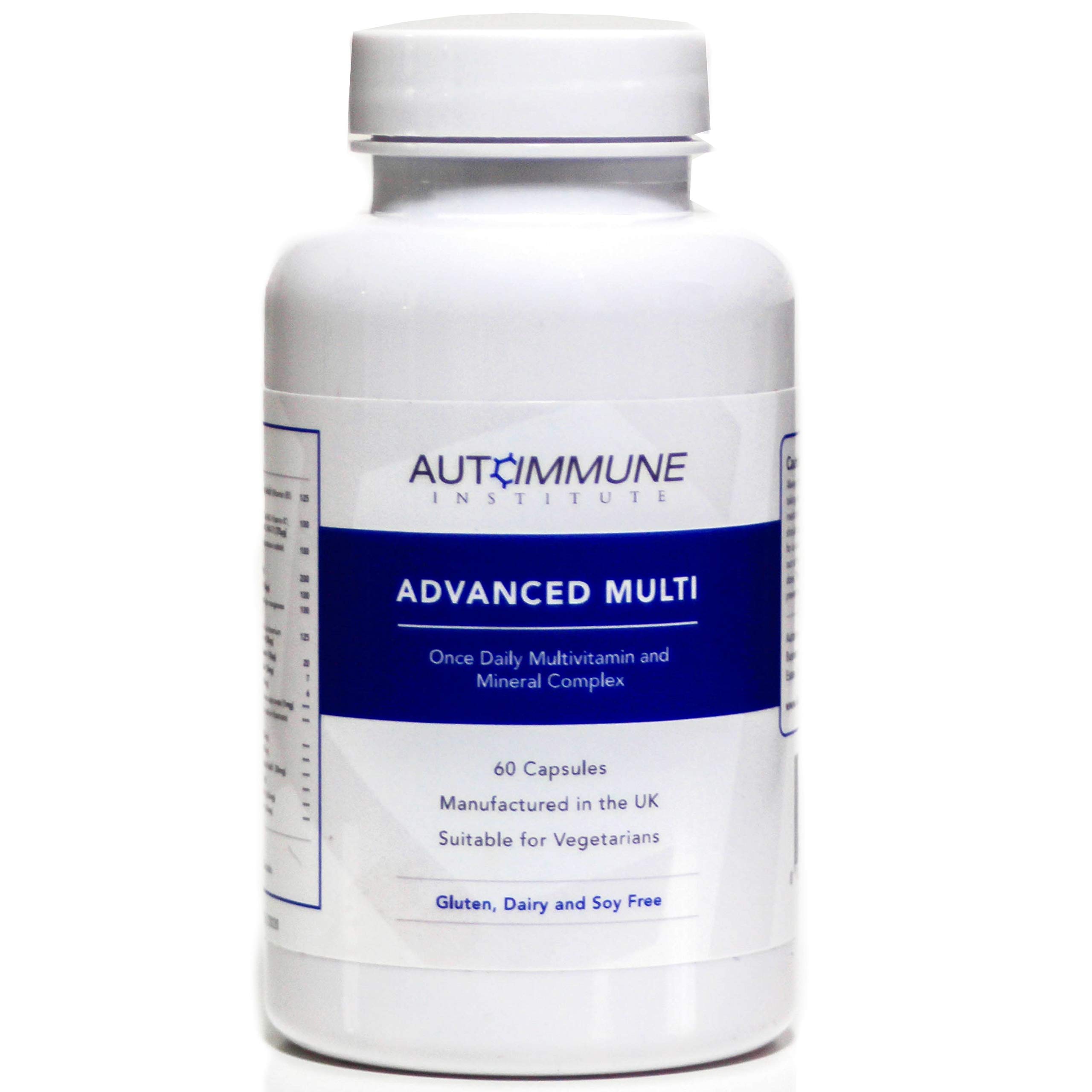 Advanced Multi. Multivitamin and Mineral. Contains Folate (as 5-MTHF), CoQ10, Vitamin D3, K2, B12 Methylcobalamin and More (29 Multivitamins). One a Day Capsule. 2 Month Supply. Made in The UK.
