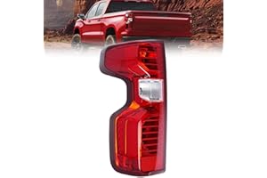 ZYphelants Tail Light Assembly Left Driver Side with Bulb and Harness Compatible with 2019-2024 Chevy Silverado 1500 2500HD 3