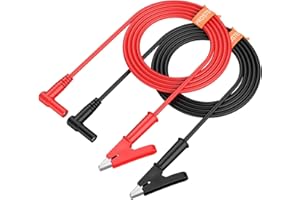 Proster 4mm Banana Plug to Alligator Clip - 15A 1000V Pure Copper Flexible Electrical Test Cable One Meter for Multimeter Electrical Clamp Meter Testing