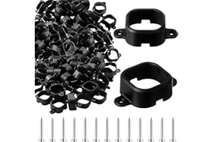 Kittmip 120 Pcs Mount Compatible with 200 ft Govee Pro H706 H806 Permanent Outdoor Lights Brackets with Screws for Soffit, Clip Replace Glue(Black)
