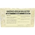 Sheanefit Unrefined Ivory Shea Butter Bulk 5 LB Bar- Moisturizes, Hydrates and Nourishes Dry Skin, Ivory 5 LB Bar (5 Pound)