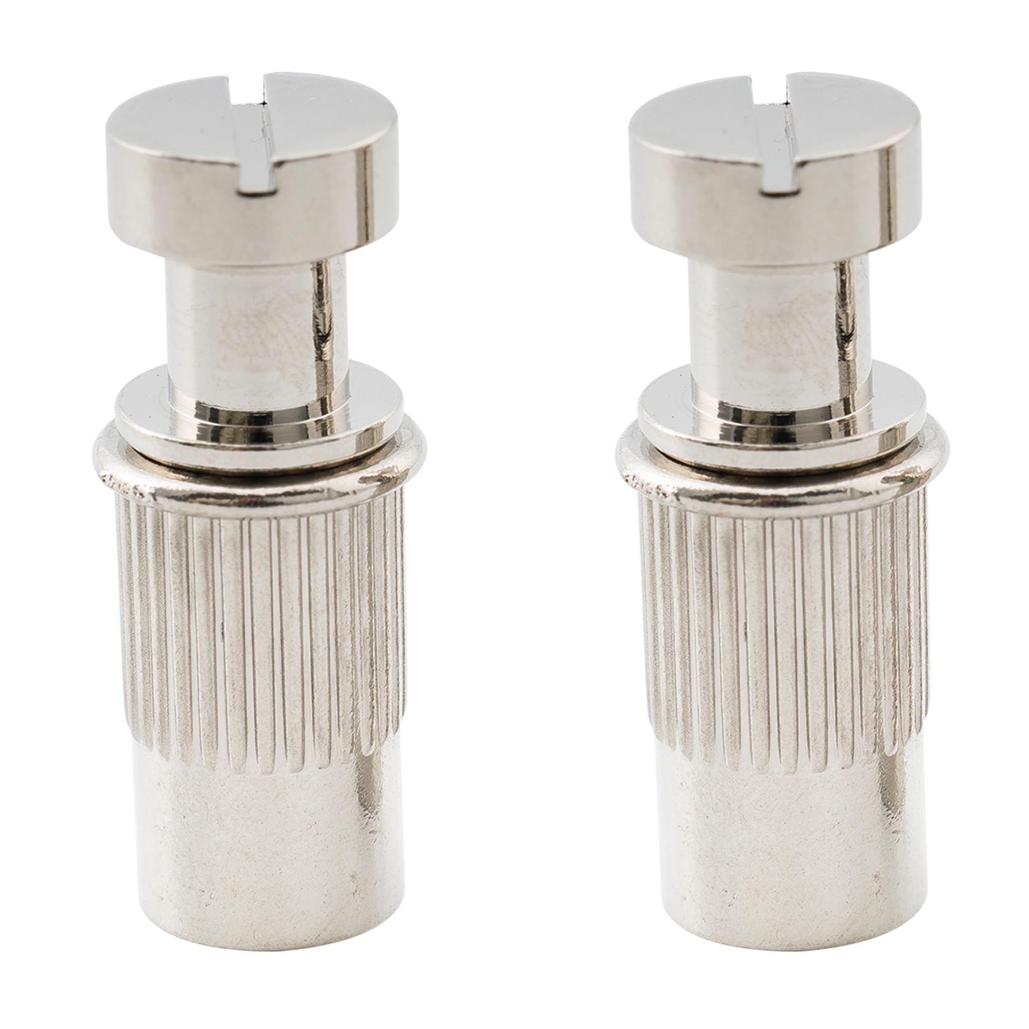 Musiclily Pro M8 Metric Stop Tailpiece Mounting Studs and Inserts Bushings Set for Epiphone Les Paul Style Electric Guitar,Nickel (Set of 2)