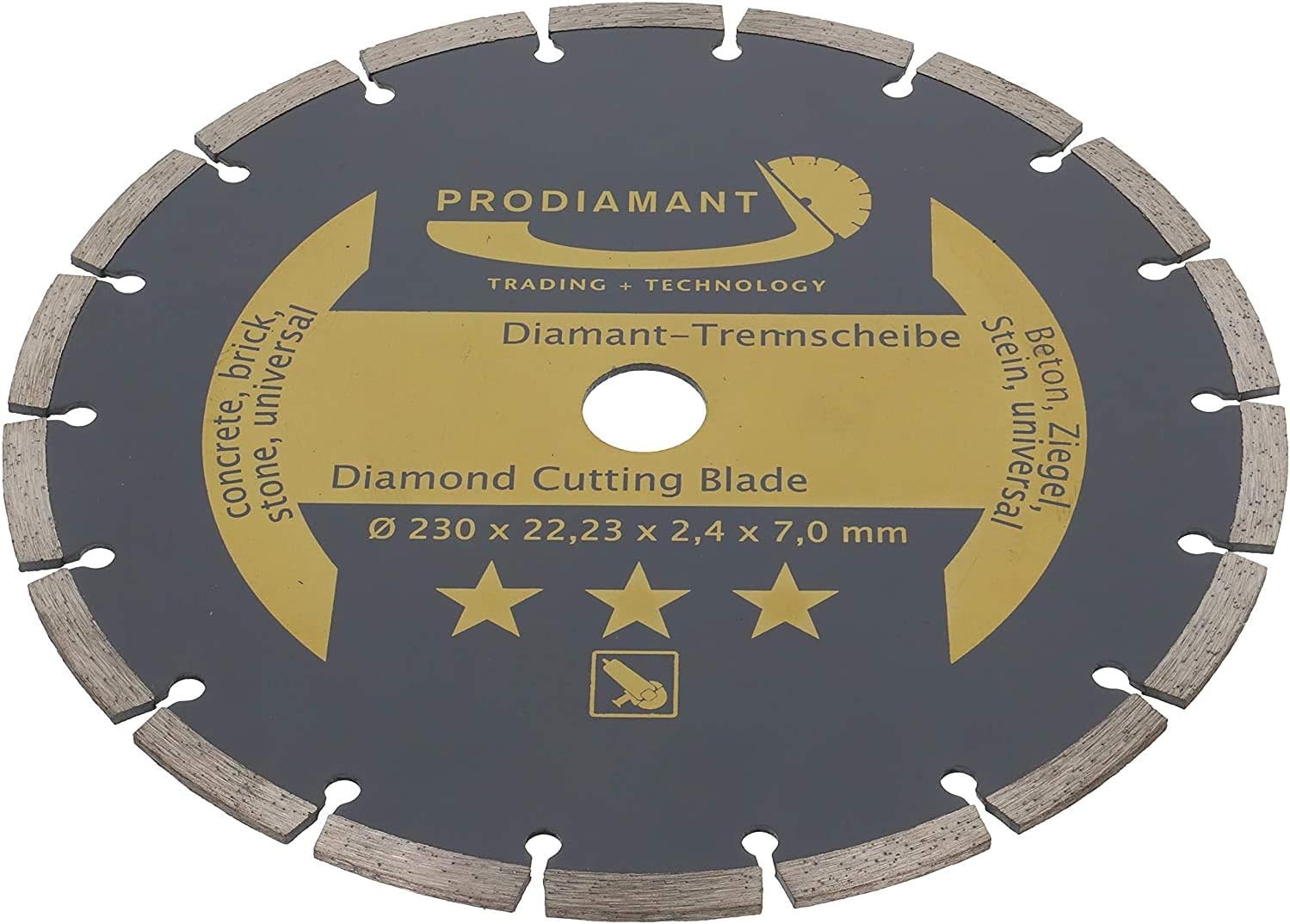 PRODIAMANT set of 2 universal diamond cutting disc 230mm 9inch x 22.2 mm concrete, stone, brick 9 inch diamond disc 7mm segment - Image 3