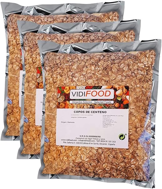 Copos de Centeno - 3kg - Cereales de Salvado Nutritivo Natural ...