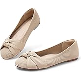 MaxMuxun Women's Flats Shoes Knit Round Toe Ballet Comfortable Dressy Slip On Flats