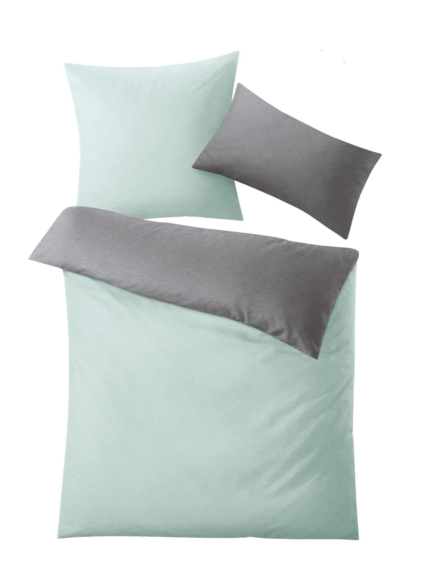 Kleine Wolke Gracia Bed Linen, Cotton, Mint, 135 x 200 cm (80 x 80 cm)