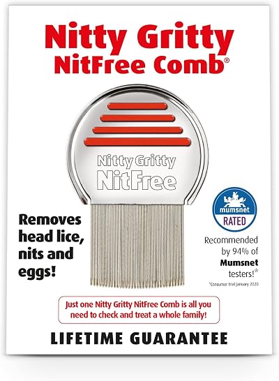 Nitty Gritty Nit Comb Assorted Colors Pack of 5