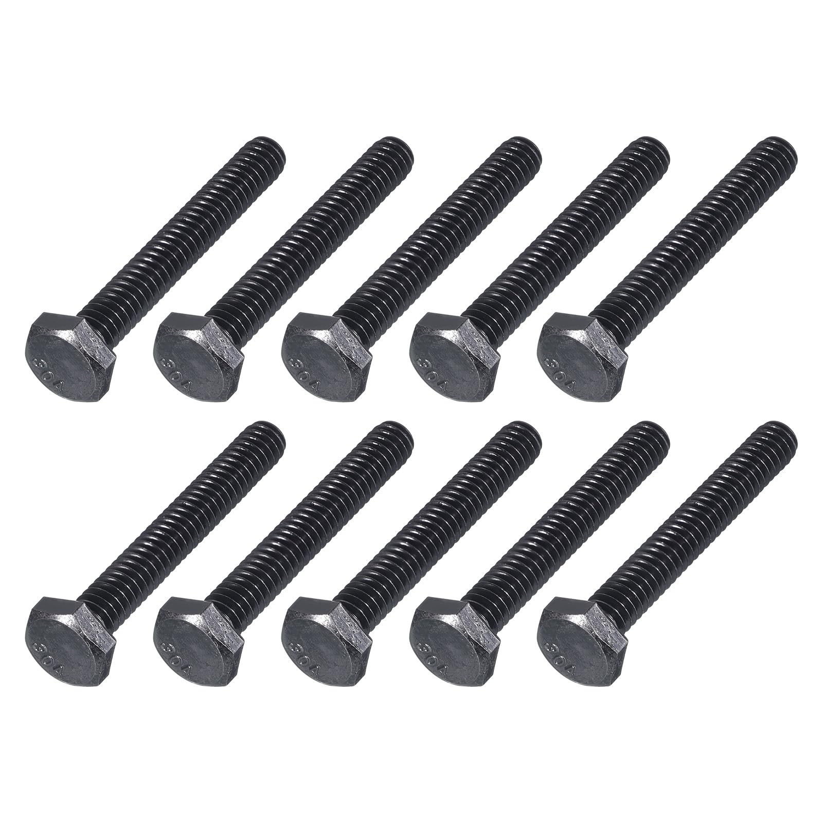 METALLIXITY Hex Head Bolts (1/4-20 x 1-3/4") 20Pcs, 304 Stainless Steel 18-8, Fully Threaded, External Hex Drive, Hex Head Screw Bolt, Black Oxide โ image 1