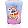 Gotta B Sweet Birthday Cake Flavored Cotton Candy - 2 oz Reclosable Jar - Blue, Pink and White - Birthday Party Treats for Kids