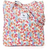 YanZhou Canvas Tote Bag for Women, Large Capacity Corduroy Quilted Tote Bag with Inner Pockets, Durable Stylish ，Reusablee