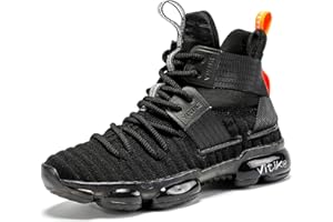 JMFCHI Kids Basketball Shoes High-top Sports Shoes Sneakers Durable Lace-up Non-Slip Running Shoes Secure for Little Kids Big Kids and Boys Girls