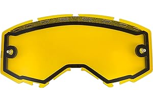 FLY Racing Adult Goggle Replacement Dual Lens With Vents and Tear Off Posts (Yellow, Fits Zone Pro, Zone and Focus Models)