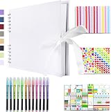 Vienrose Scrapbook Kit 80 Page Album Holds 240 Photos 4x6 with Ribbon