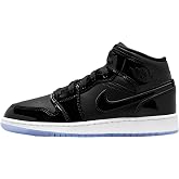 Nike Air Jordan 1 Mid Leather GS Boys Shoes