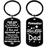 DeliaVo Dad Birthday Gifts from Daughter Son, Daddy Keychain Gift Ideal for Dad Birthday Christmas Father's Day