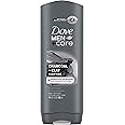 DOVE MEN + CARE Elements Body Wash Charcoal + Clay, Effectively Washes Away Bacteria While Nourishing Your Skin, Gray, 18 Fl Oz