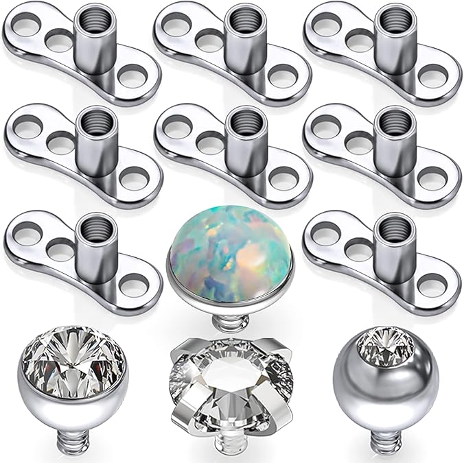 Leiainely Dermal Piercing Jewelry Dermal Tops Dermal