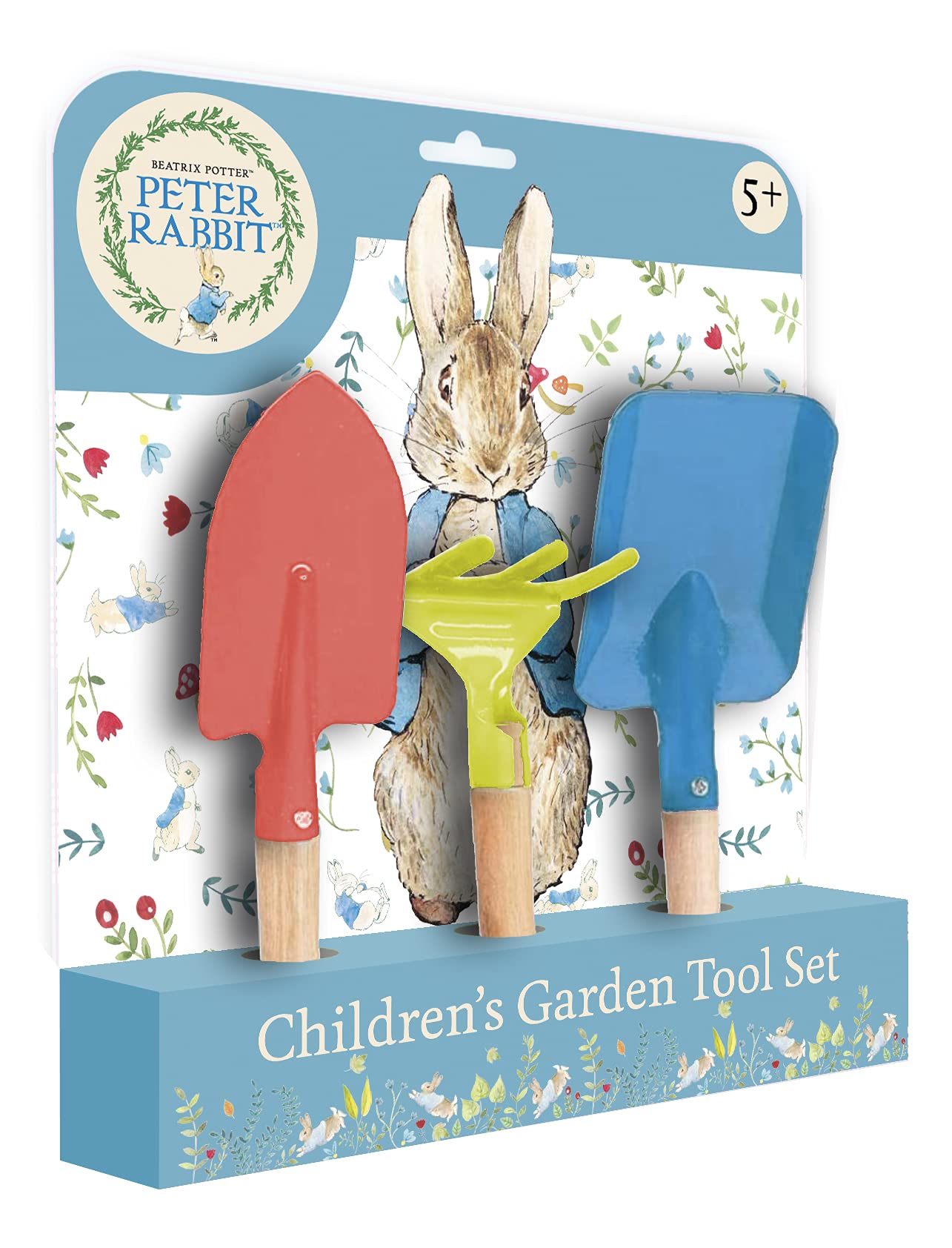 Peter Rabbit Children’s Gardening Set | 3 Piece Kids Garden Tools - Trowel, Rake & Spade | Outdoor Play Gift for Kids