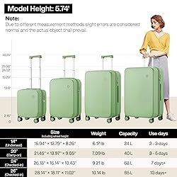 mixi Upgrade Carry on Luggage 14 Inch Underseat