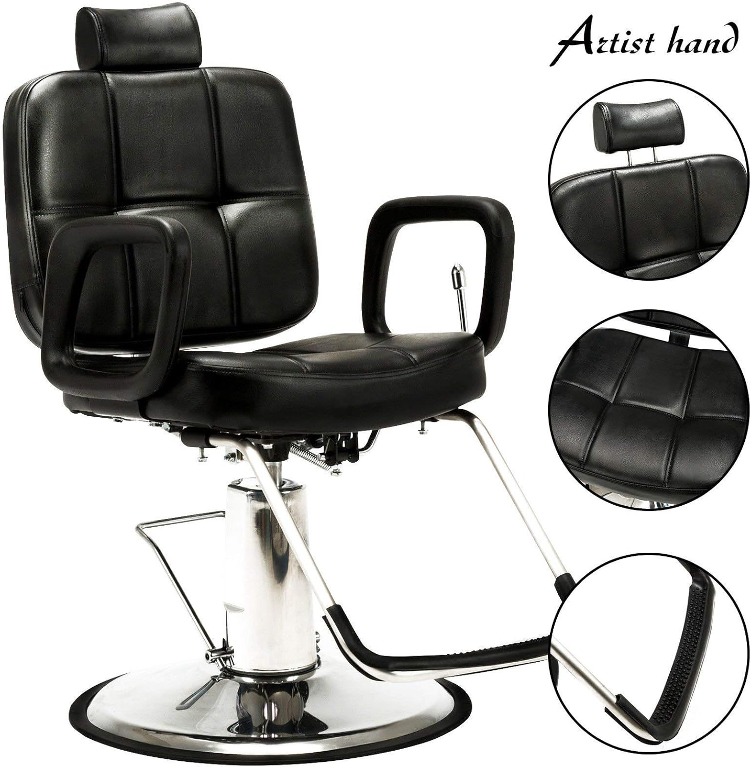 Artist Hand Hydraulic Recline Barber Chair Salon Chair for Hair Stylist Heavy Duty Tattoo Chair Shampoo Beauty Salon Equipment: Kitchen & Dining