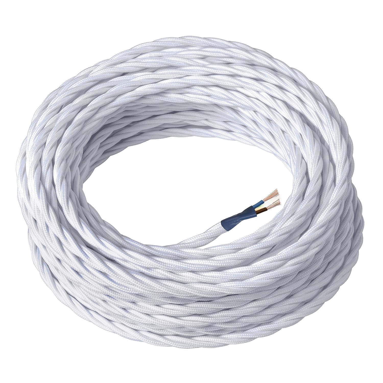 5 Meter Vintage 2 Core Twisted Electric Cable Fabric Covered Wire Italian Braided 0.75 mm Electrical Cable Flexible Wire for Lighting Other Appliances