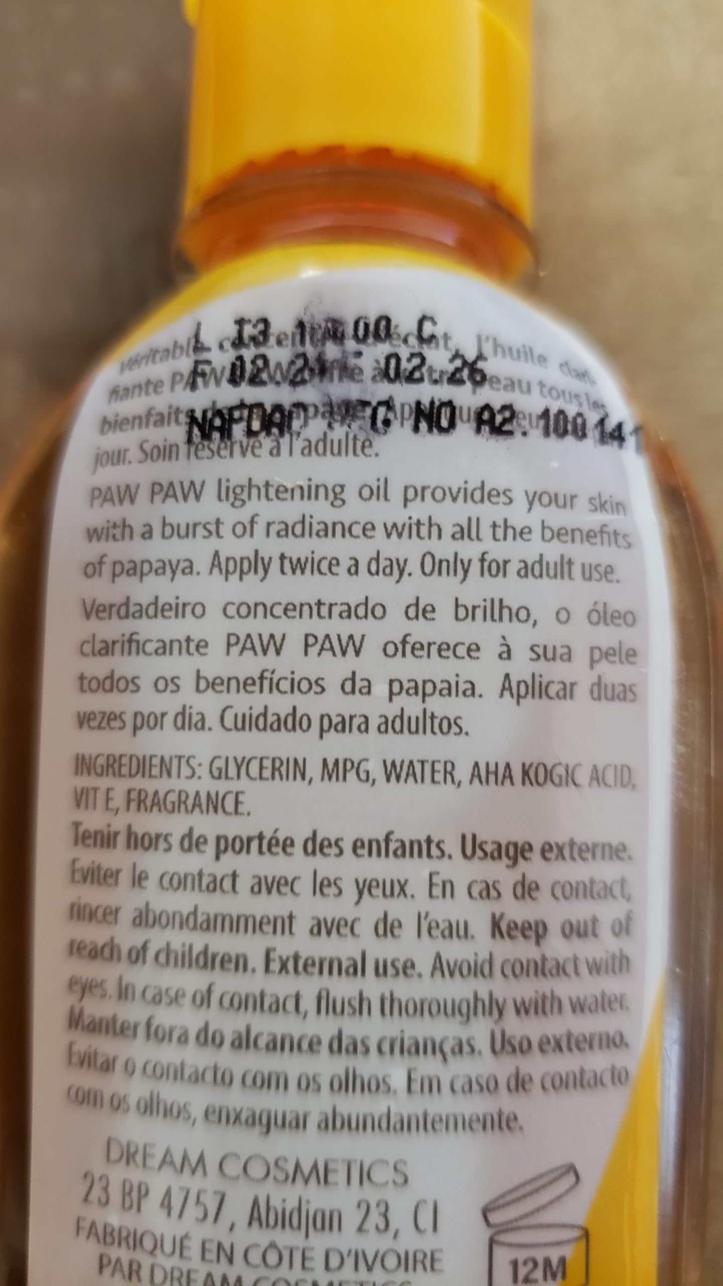 Paw Paw Papaya Clarifying Lotion 500ml, Tube Cream 1oz, Jar Cream 300ml,Oil 1oz and soap 7oz