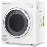 Elevon Portable Clothes Dryer 1350W, Compact Dryer for laundry with 5 Drying Modes, 2.6 Cu.ft Front Load Dryer Machine, Stainless Steel Tub for Small Space, RVs, Overheat Protection, Black &amp; White