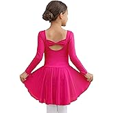 MdnMd Toddler Girls Ballet Dance Leotards Skirt Ballerina Ballet Outfit Dresses Camisole Puff Sleeve