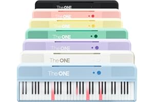 The ONE Smart Keyboard COLOR 61 Keys Piano Keyboard, Music Keyboard with 256 Timbres, 64 Polyphony, 2 Speakers, Built-in LED Lights and Free Apps (Blue)