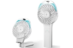 PANERGY Handheld Misting Fan – Rechargeable Battery Operated,Handheld Personal Fan with Mist Spray, Electric Hand Fans, 180° Foldable Mister Fans for Travel, Camping, Disney, Concerts, Office(White)