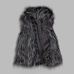 LISTHA Vest Jacket Womens Wool Vest Faux Fur Vest