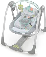 Ingenuity Swing 'n Go 5-Speed Portable Baby Swing 0-9 Months Hugs & Hoots view 1