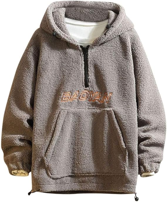 Amazon ボアジャケット メンズ シープボア フリースジャケット ボア ブルゾン 男女兼用 ユニセックス フード付き カップル 暖かい 冬 ゆったり 柔らかい ファッション カジュアル コート ジャケット 通販