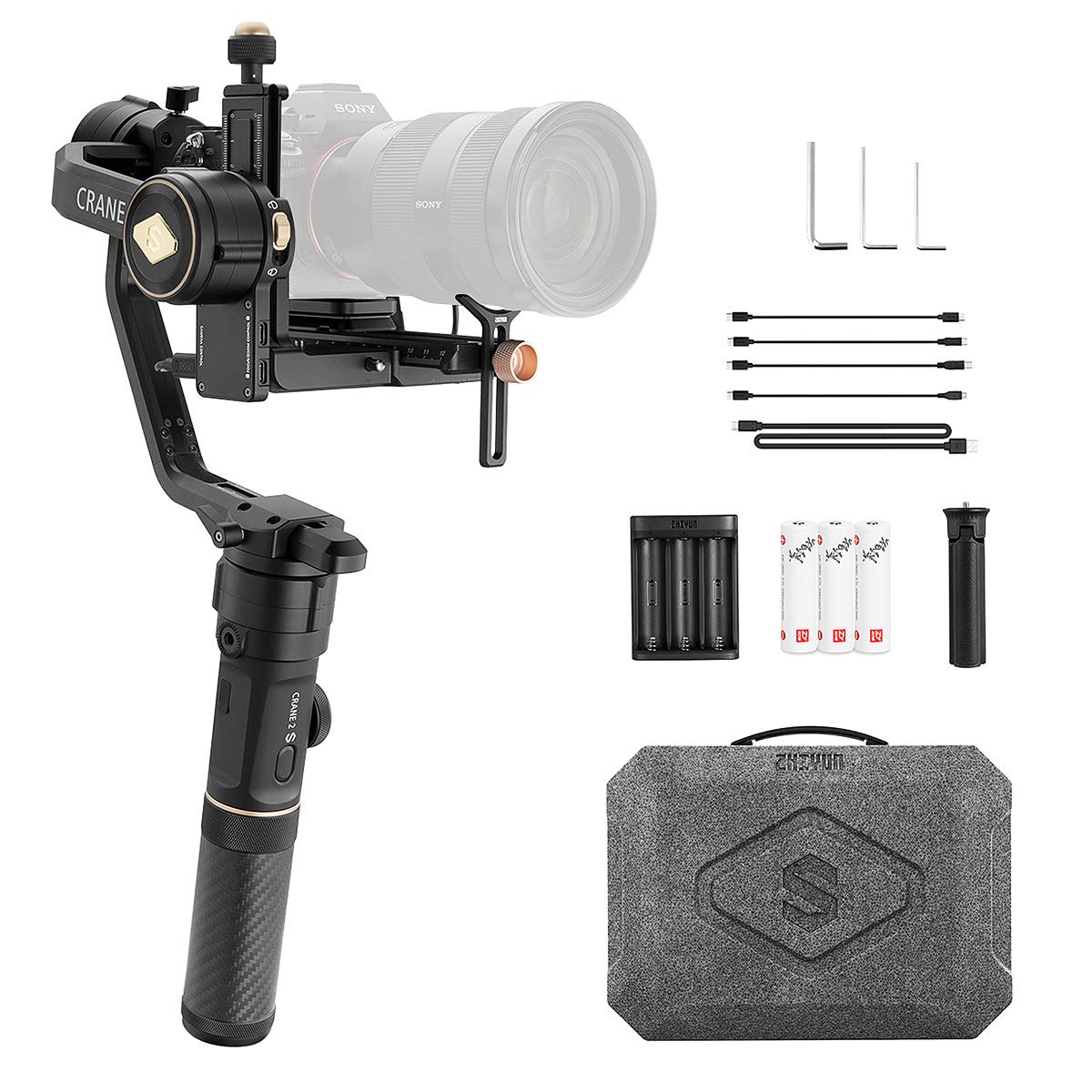 zhi yun Crane 2S 3-Axis Handheld Gimbal Stabilizer for DSLR Cameras
