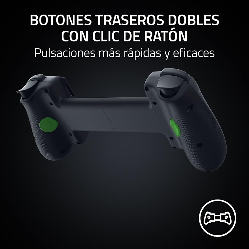 Kishi V3 - Comando áptico de jogos USB-C para iPhones e smartphones Android - Plug and Play - analógicos anti-drift (12 botões - Sensa HD haptics - app Nexus) Preto