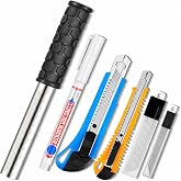 Pasimy 25 Pcs Foam Cutting Finger Hole Tool Kit Include Long Nosed Marker Foam Knife Thin Blade Maker and 20 Replacement Blades for Cutting Arts Crafts DIY
