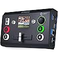 RGBlink Mini-pro Video Switcher with 4 x 4K HDMI Inputs 1HDMI/USB3.0 Outputs Multi Camera Video Mixer Switcher with 2 Inch Touch Screen Ideal for Live Streaming Worship Gamers Live Events