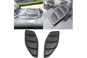 YOCTM Hood Air Vent Outlet Trim Cover Kit for Jeep Wrangler JK 10th Anniversary Black Engine Hood Scoop Air Vent Outlet Trim Cover 2007-2017