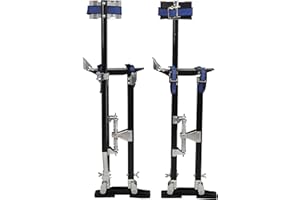 GESEXI Drywall Stilts 24-40 inch Adjustable Aluminum Tool Stilts with Knee Pads for Painting, Cleaning, Walking-Black