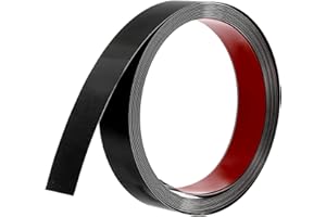 uxcell Black Metalized Mirror Finish Molding Trim, Peel and Stick Stainless Steel, Flexible Self-Adhesive Metal Trim for Wall