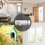 Lmytdo Door Lock Bolts Security Slide Latch 3 Inch Matte Black White view 6