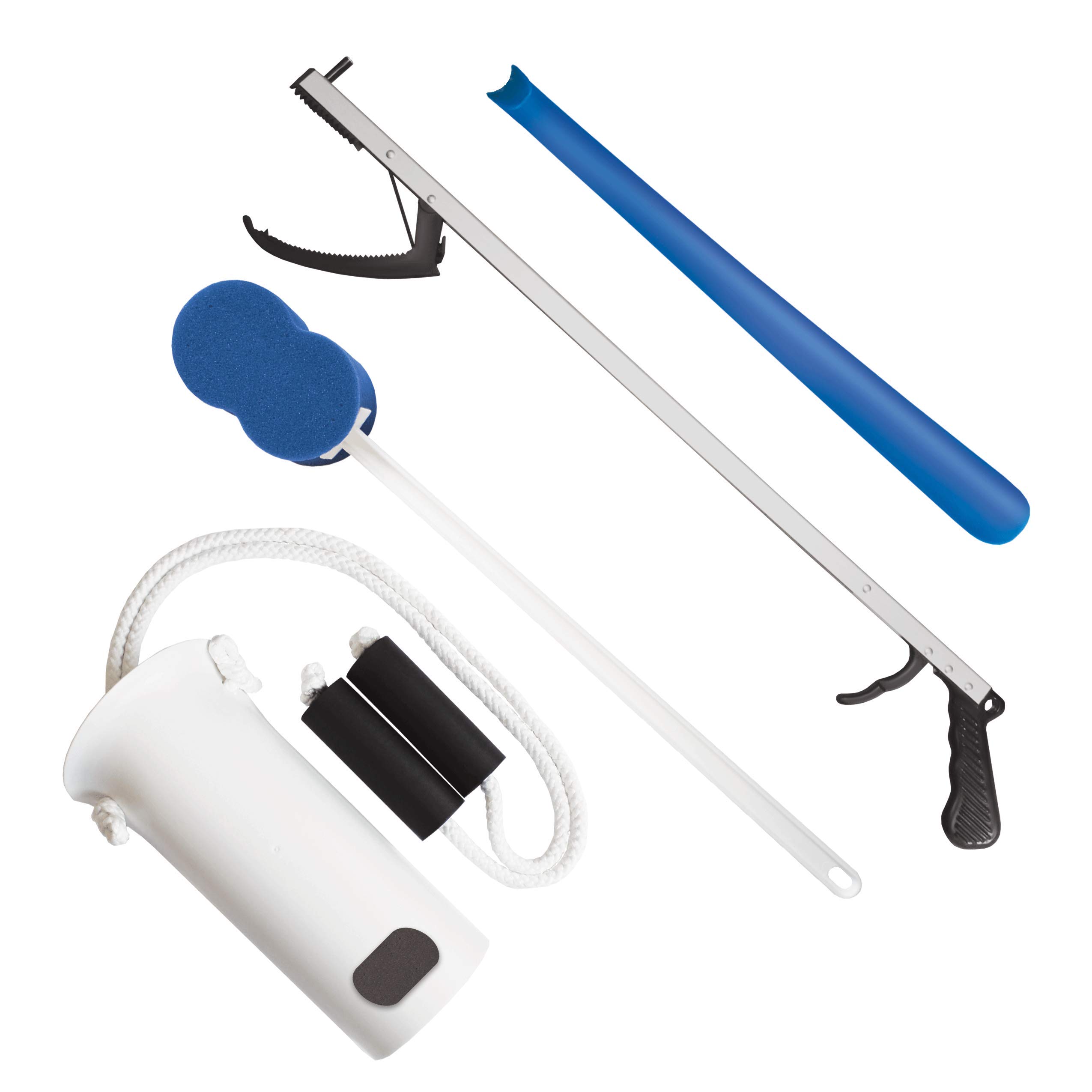 Photo 1 of **********************Missing 26-inch Reacher Grabber*****************
Rehabilitation Advantage 4 Piece Economy Hip or Knee Replacement Recovery Kit. Package Includes a 26-inch Reacher Grabber, Sock Aid, 17-Inch Plastic Shoehorn and 21 Inch Bath Sponge.