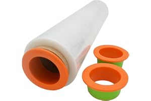 ELFJOY Stretch Film Dispenser Stretch Wrap Dispenser for 3" Core Film Shrink Wrap Holder for Shipping Pallet Packing and Moving Supplies Orange 1 Pairs