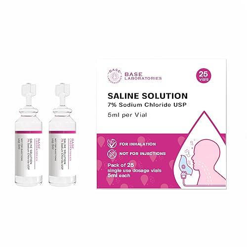 BASE LABORATORIES 7% Saline Solution for Nebulizer Machine
