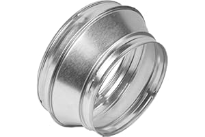 HVAC OV 12" to 10" Inch Round Duct Reducer - Galvanized Steel Pipe Increaser - Coupling for Round Duct Ventilation Systems - Heating & Cooling, HVAC