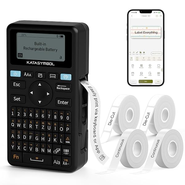 SUPVAN E11 BLUETOOTH LABEL MAKER MACHINE WITH 4...