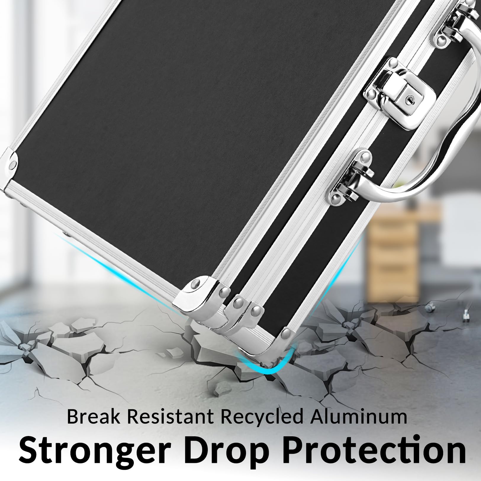 Sooez Key Lock Clipboard Storage Box, Heavy Duty Clipboard with Storage, Metal Locking with Handle, Lock Box Maximum Security - Holds Letter Size Paper, 12.6 x 9.6 inch