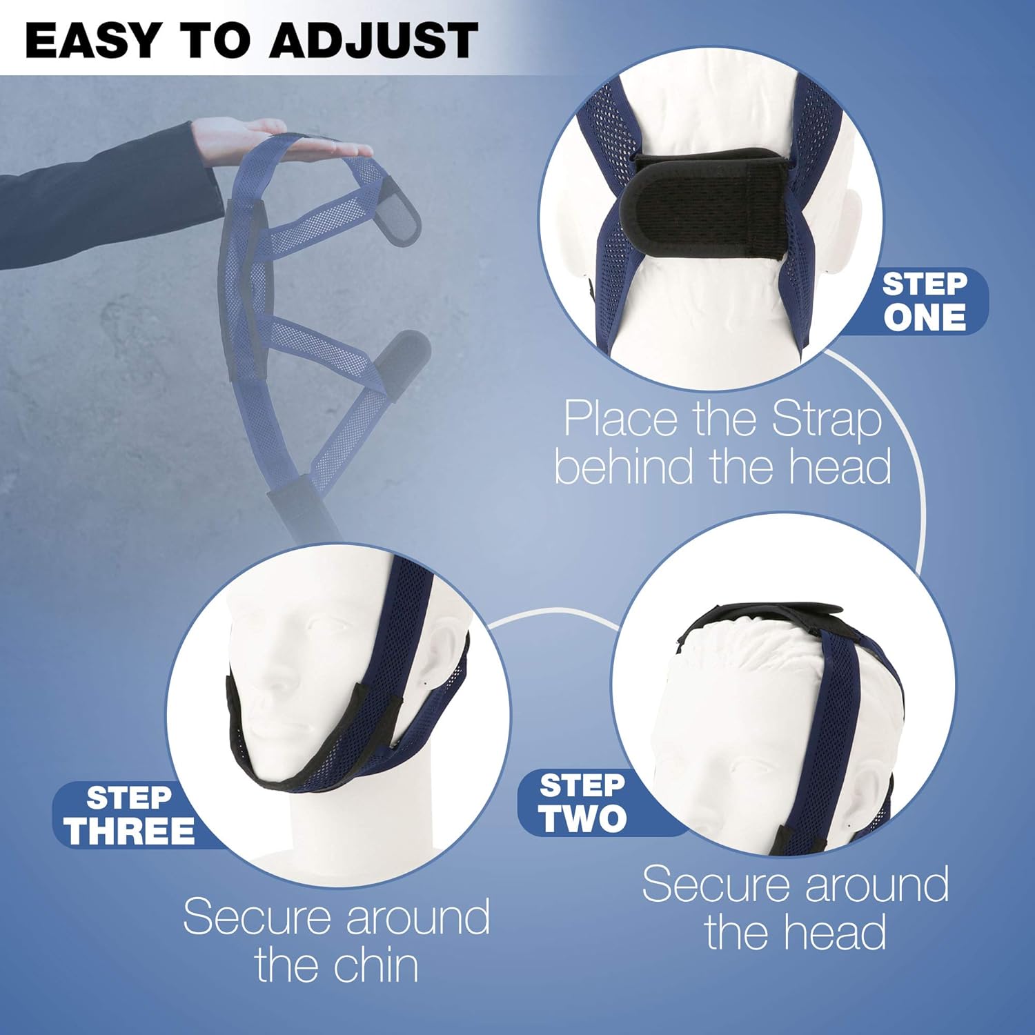 Supotto Belt Chin Strap for Mouth Breather L size| Portable Anti-Snore Sleeping Device | Sleep Care & Snoring Accessories | Quiet Breathing & Jaw Aid Equipment: Health & Personal Care