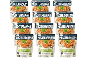 HEYDAY GOURMET Mediterranean, Ready to Eat Pasta with Meat Sauce, No Preservatives, No Colorants, No Artificial Flavors, 8.8 Oz (Pack of 12)