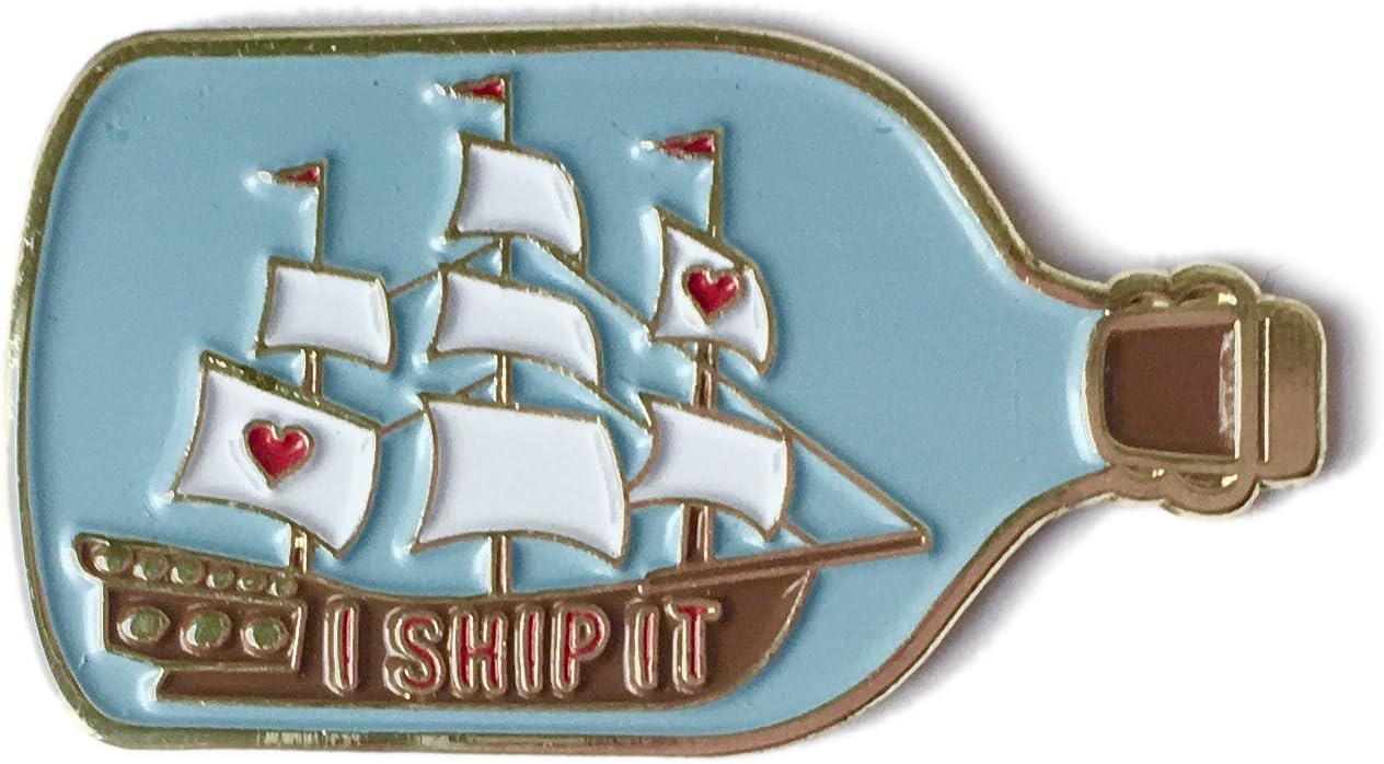 I Ship It Enamel Pin - Ship in a Bottle